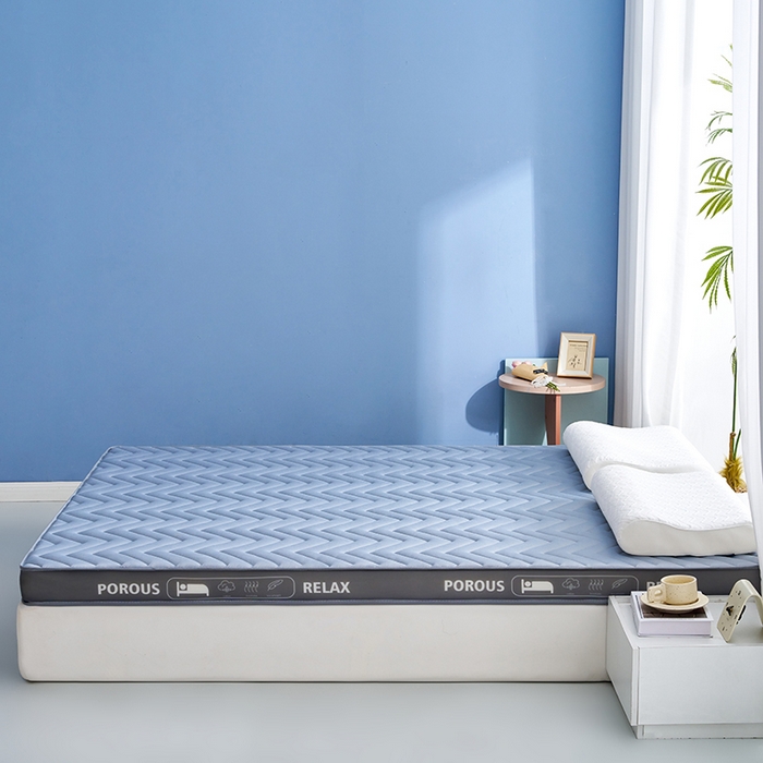 91家纺网 家纺一手货源 找家纺 合纵跨境工厂 2025新款17/25D记忆海绵床垫跨境外贸JIT一件代发TEMU亚马逊希音包过核价立体波浪款 立体波浪-灰 5cm