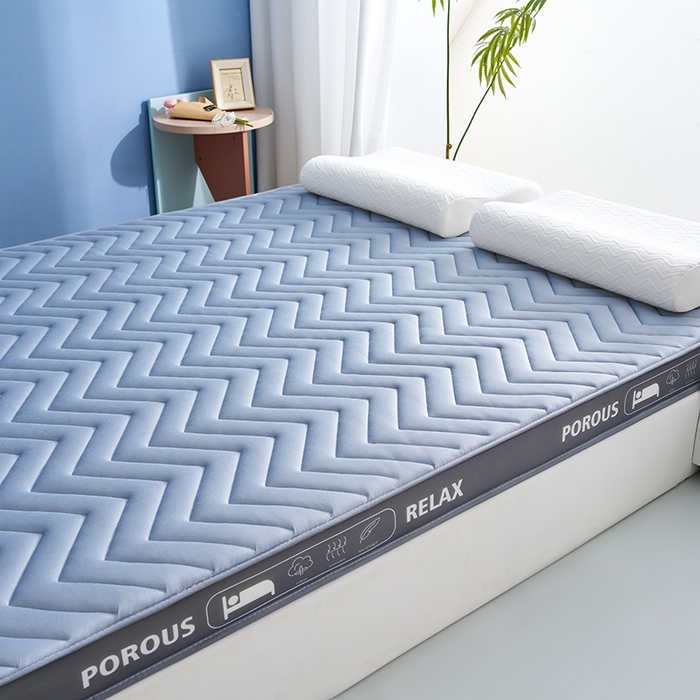 91家纺网 家纺一手货源 找家纺 合纵跨境工厂 2025新款17/25D记忆海绵床垫跨境外贸JIT一件代发TEMU亚马逊希音包过核价立体波浪款 立体波浪-灰 5cm