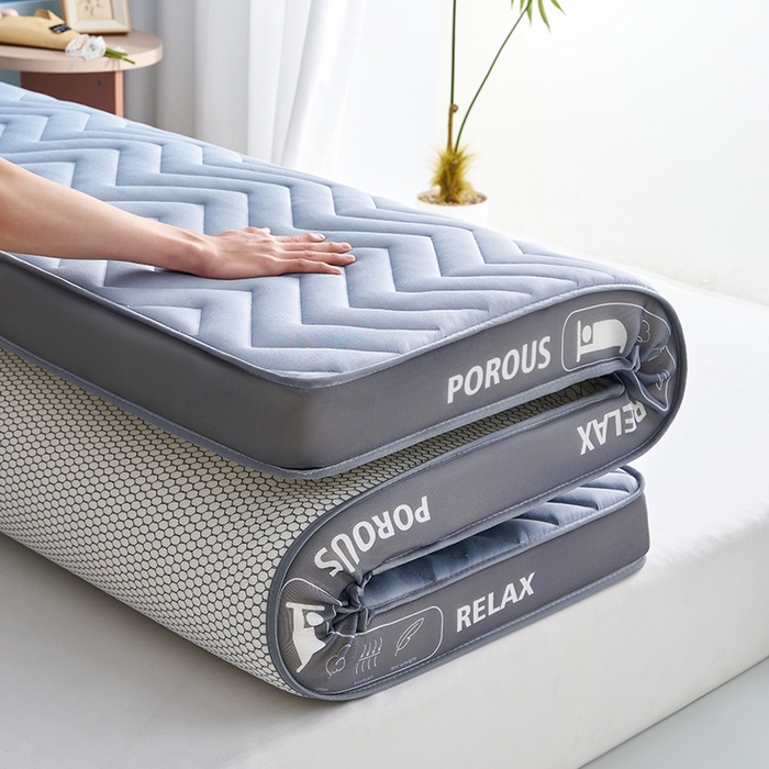 91家纺网 家纺一手货源 找家纺 合纵跨境工厂 2025新款17/25D记忆海绵床垫跨境外贸JIT一件代发TEMU亚马逊希音包过核价立体波浪款 立体波浪-灰 5cm