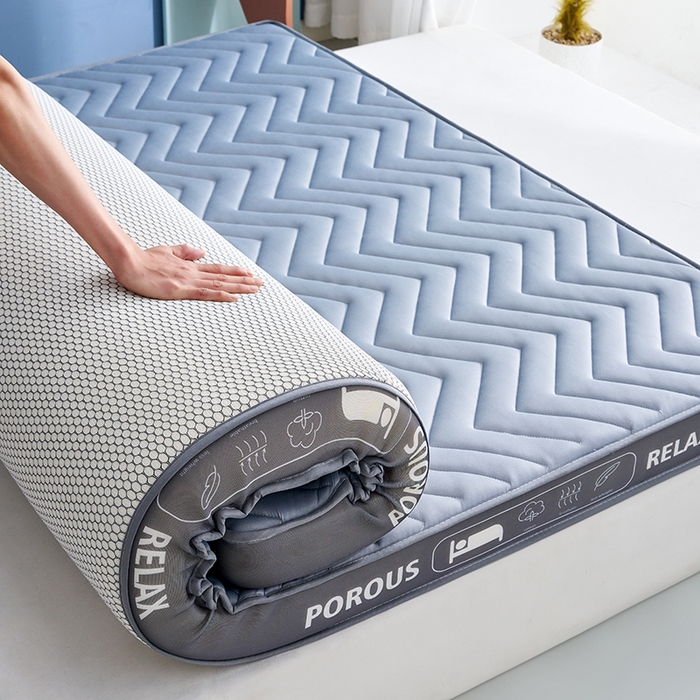 91家纺网 家纺一手货源 找家纺 合纵跨境工厂 2025新款17/25D记忆海绵床垫跨境外贸JIT一件代发TEMU亚马逊希音包过核价立体波浪款 立体波浪-灰 5cm