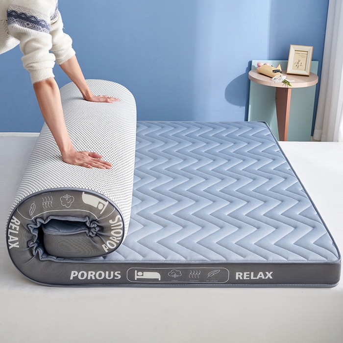 合纵跨境工厂 2025新款17/25D记忆海绵床垫跨境外贸JIT一件代发TEMU亚马逊希音包过核价立体波浪款 立体波浪-灰 9cm