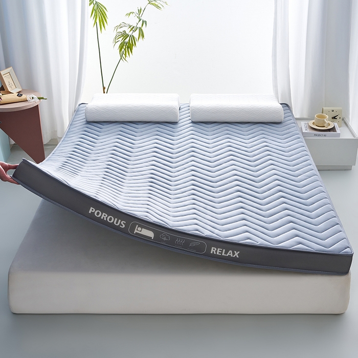 91家纺网 家纺一手货源 找家纺 合纵跨境工厂 2025新款17/25D记忆海绵床垫跨境外贸JIT一件代发TEMU亚马逊希音包过核价立体波浪款 立体波浪-灰 9cm