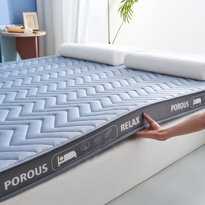 91家纺网 家纺一手货源 找家纺 合纵跨境工厂 2025新款17/25D记忆海绵床垫跨境外贸JIT一件代发TEMU亚马逊希音包过核价立体波浪款 立体波浪-灰 9cm