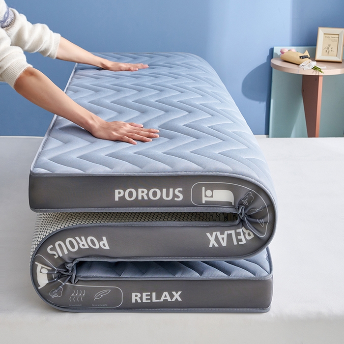 91家纺网 家纺一手货源 找家纺 合纵跨境工厂 2025新款17/25D记忆海绵床垫跨境外贸JIT一件代发TEMU亚马逊希音包过核价立体波浪款 立体波浪-灰 9cm