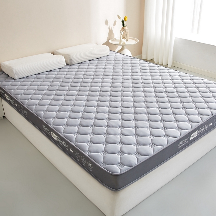 91家纺网 家纺一手货源 找家纺 合纵跨境工厂 2025新款17/25D记忆海绵床垫跨境外贸JIT一件代发TEMU亚马逊希音包过核价立体水波纹 立体回字格灰