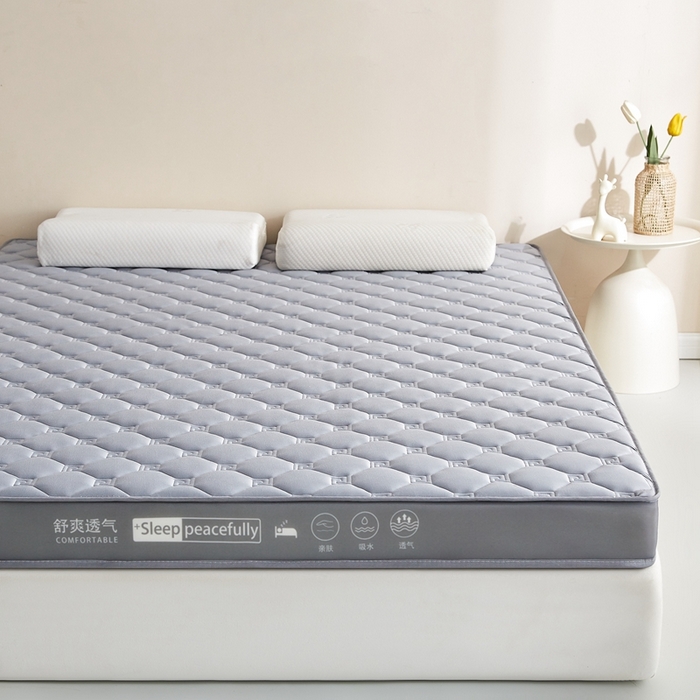 91家纺网 家纺一手货源 找家纺 合纵跨境工厂 2025新款17/25D记忆海绵床垫跨境外贸JIT一件代发TEMU亚马逊希音包过核价立体水波纹 立体回字格灰