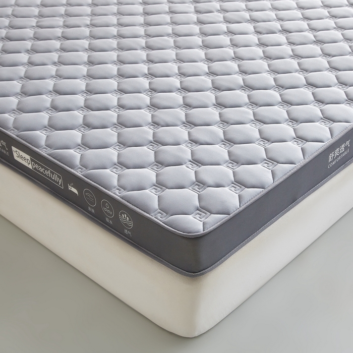 91家纺网 家纺一手货源 找家纺 合纵跨境工厂 2025新款17/25D记忆海绵床垫跨境外贸JIT一件代发TEMU亚马逊希音包过核价立体水波纹 立体回字格灰