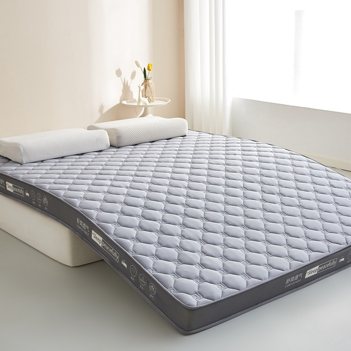 91家纺网 家纺一手货源 找家纺 合纵跨境工厂 2025新款17/25D记忆海绵床垫跨境外贸JIT一件代发TEMU亚马逊希音包过核价立体水波纹 立体回字格灰