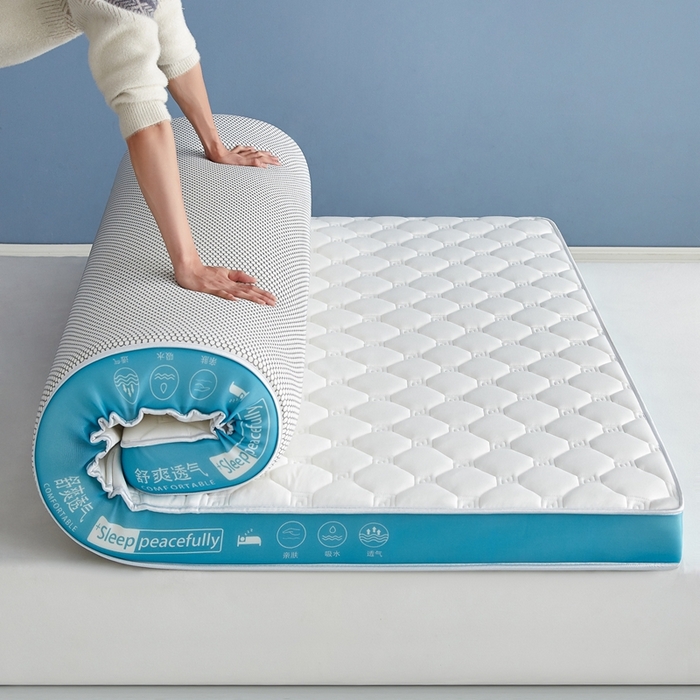 91家纺网 家纺一手货源 找家纺 合纵跨境工厂 2025新款17/25D记忆海绵床垫跨境外贸JIT一件代发TEMU亚马逊希音包过核价立体水波纹 立体回字格天然边白