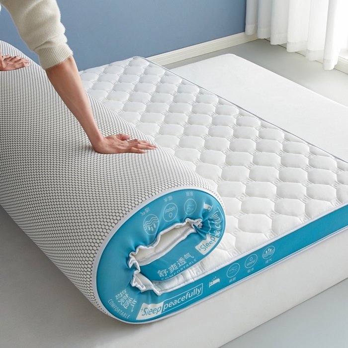 91家纺网 家纺一手货源 找家纺 合纵跨境工厂 2025新款17/25D记忆海绵床垫跨境外贸JIT一件代发TEMU亚马逊希音包过核价立体水波纹 立体回字格天然边白