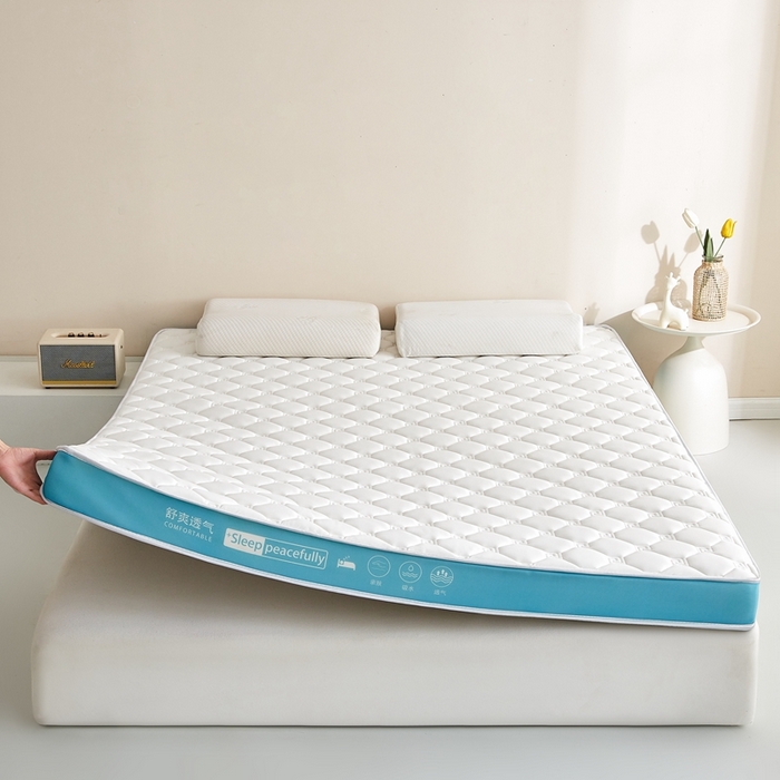 91家纺网 家纺一手货源 找家纺 合纵跨境工厂 2025新款17/25D记忆海绵床垫跨境外贸JIT一件代发TEMU亚马逊希音包过核价立体水波纹 立体回字格天然边白