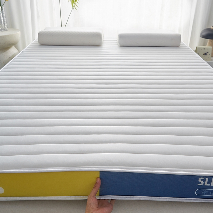 91家纺网 家纺一手货源 找家纺 合纵跨境工厂 2025新款记忆海绵床垫跨境外贸JIT一件代发TEMU亚马逊希音包过核价立体横条 立体横条-白 5cm