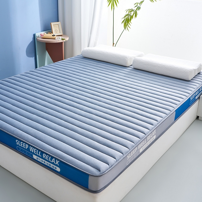 91家纺网 家纺一手货源 找家纺 合纵跨境工厂 2025新款记忆海绵床垫跨境外贸JIT一件代发TEMU亚马逊希音包过核价立体横条 立体横条-灰 5cm