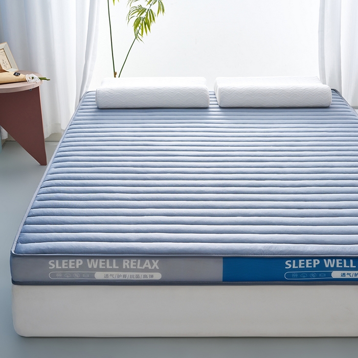 91家纺网 家纺一手货源 找家纺 合纵跨境工厂 2025新款记忆海绵床垫跨境外贸JIT一件代发TEMU亚马逊希音包过核价立体横条 立体横条-灰 5cm