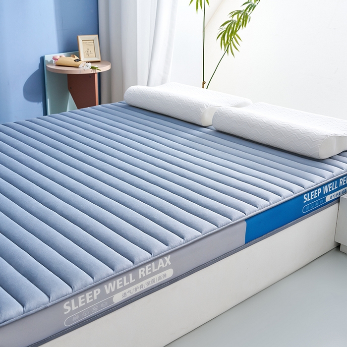 91家纺网 家纺一手货源 找家纺 合纵跨境工厂 2025新款记忆海绵床垫跨境外贸JIT一件代发TEMU亚马逊希音包过核价立体横条 立体横条-灰 5cm