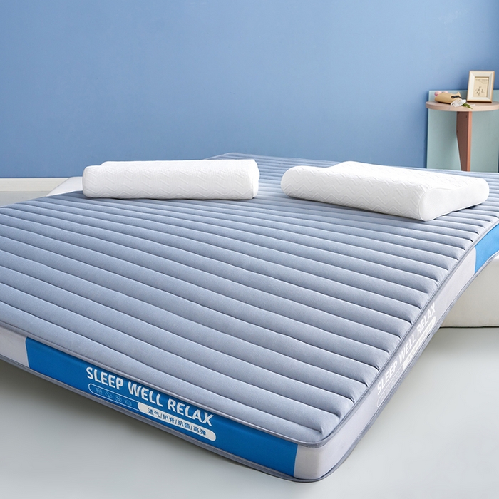 91家纺网 家纺一手货源 找家纺 合纵跨境工厂 2025新款记忆海绵床垫跨境外贸JIT一件代发TEMU亚马逊希音包过核价立体横条 立体横条-灰 5cm