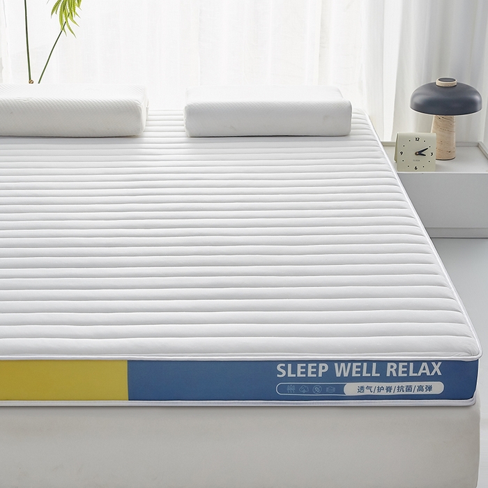 91家纺网 家纺一手货源 找家纺 合纵跨境工厂 2025新款记忆海绵床垫跨境外贸JIT一件代发TEMU亚马逊希音包过核价立体横条 立体横条-白 9cm