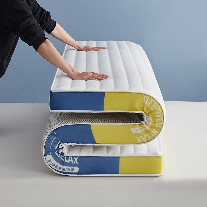 91家纺网 家纺一手货源 找家纺 合纵跨境工厂 2025新款记忆海绵床垫跨境外贸JIT一件代发TEMU亚马逊希音包过核价立体横条 立体横条-白 9cm