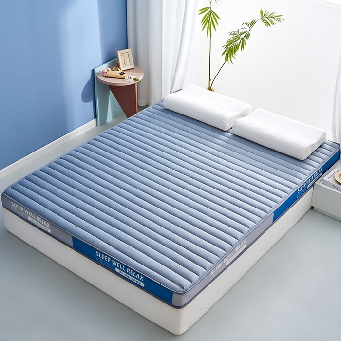 91家纺网 家纺一手货源 找家纺 合纵跨境工厂 2025新款记忆海绵床垫跨境外贸JIT一件代发TEMU亚马逊希音包过核价立体横条 立体横条-灰 9cm