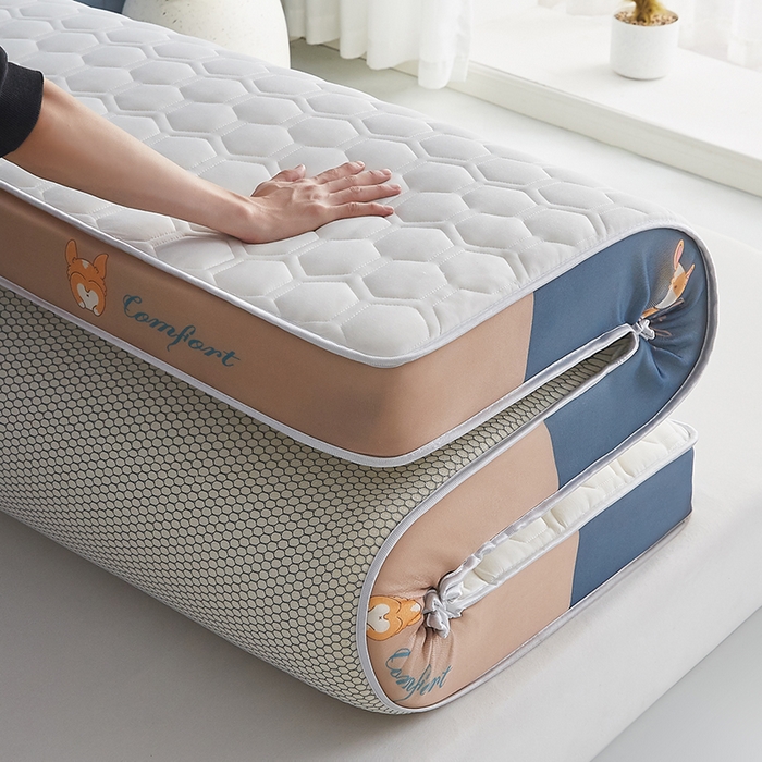 91家纺网 家纺一手货源 找家纺 合纵跨境工厂 2025新款17/25D记忆海绵床垫跨境外贸JIT一件代发TEMU亚马逊希音包过核价立体水波纹核价立体球形 立体球形-白 5cm