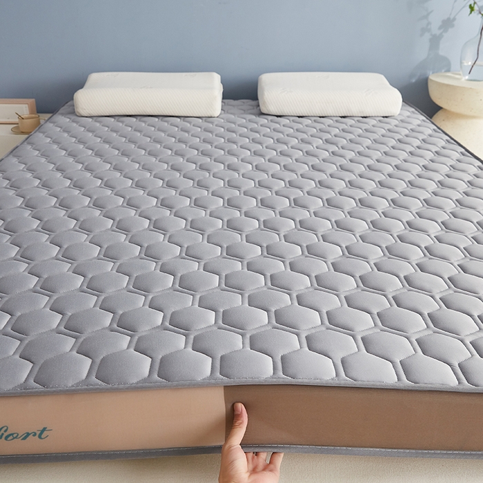 91家纺网 家纺一手货源 找家纺 合纵跨境工厂 2025新款17/25D记忆海绵床垫跨境外贸JIT一件代发TEMU亚马逊希音包过核价立体水波纹核价立体球形 立体球形-灰 5cm