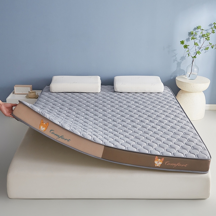 91家纺网 家纺一手货源 找家纺 合纵跨境工厂 2025新款17/25D记忆海绵床垫跨境外贸JIT一件代发TEMU亚马逊希音包过核价立体水波纹核价立体球形 立体球形-灰 5cm