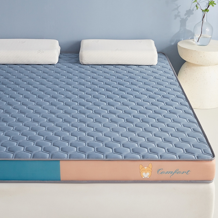 91家纺网 家纺一手货源 找家纺 合纵跨境工厂 2025新款17/25D记忆海绵床垫跨境外贸JIT一件代发TEMU亚马逊希音包过核价立体水波纹核价立体球形 立体球形-蓝 5cm