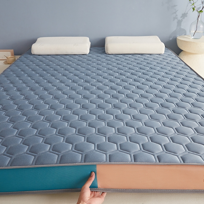 91家纺网 家纺一手货源 找家纺 合纵跨境工厂 2025新款17/25D记忆海绵床垫跨境外贸JIT一件代发TEMU亚马逊希音包过核价立体水波纹核价立体球形 立体球形-蓝 5cm