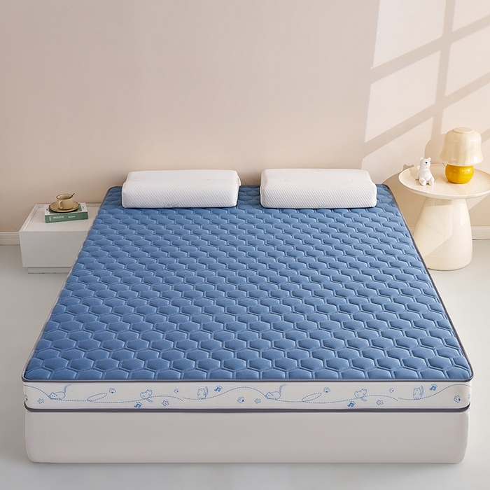 91家纺网 家纺一手货源 找家纺 合纵跨境工厂 2025新款17/25D记忆海绵床垫跨境外贸JIT一件代发TEMU亚马逊希音包过核价立体球形小猫 立体球形小猫-蓝 5cm