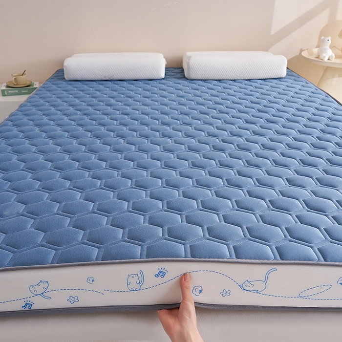 91家纺网 家纺一手货源 找家纺 合纵跨境工厂 2025新款17/25D记忆海绵床垫跨境外贸JIT一件代发TEMU亚马逊希音包过核价立体球形小猫 立体球形小猫-蓝 5cm