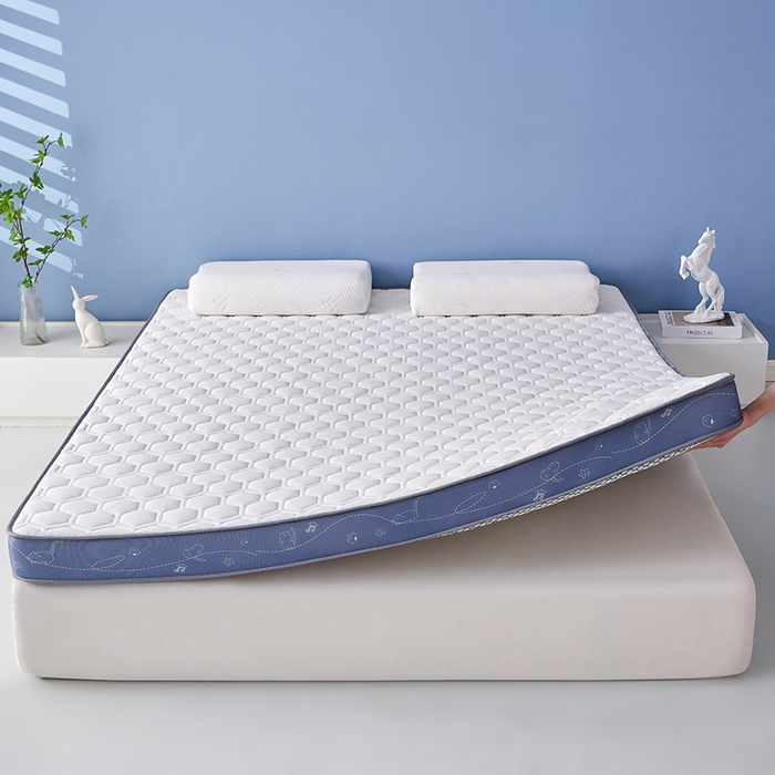 91家纺网 家纺一手货源 找家纺 合纵跨境工厂 2025新款17/25D记忆海绵床垫跨境外贸JIT一件代发TEMU亚马逊希音包过核价立体球形小猫 立体球形小猫-灰蓝边白 9cm