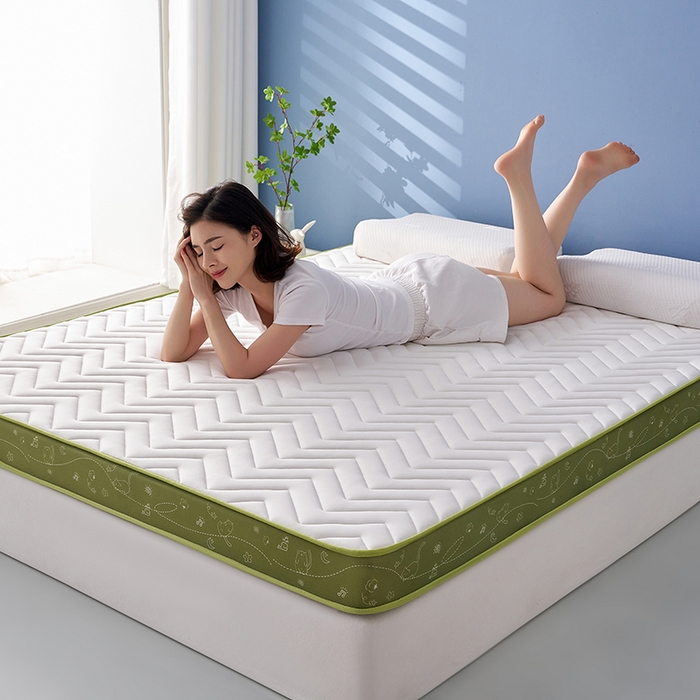 91家纺网 家纺一手货源 找家纺 合纵跨境工厂 2025新款17/25D记忆海绵床垫跨境外贸JIT一件代发TEMU亚马逊希音包过核价立体月亮款 立体月亮款-绿边白 5cm