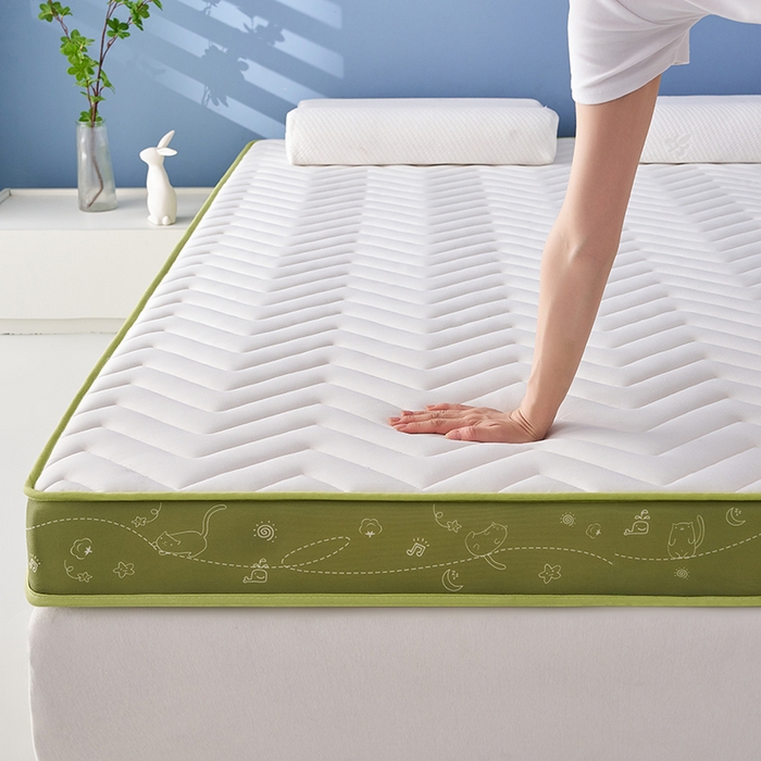 91家纺网 家纺一手货源 找家纺 合纵跨境工厂 2025新款17/25D记忆海绵床垫跨境外贸JIT一件代发TEMU亚马逊希音包过核价立体月亮款 立体月亮款-绿边白 5cm