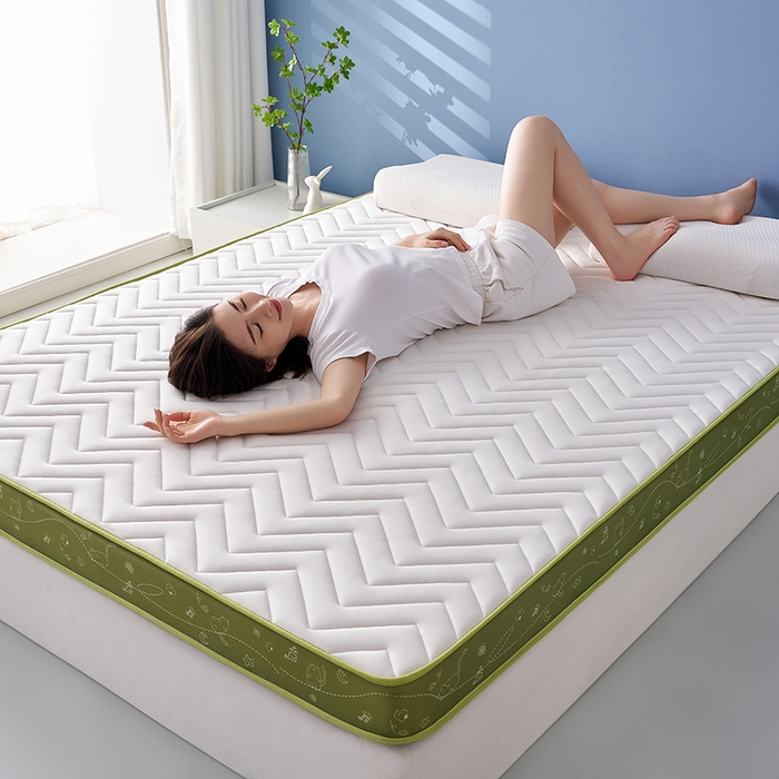 91家纺网 家纺一手货源 找家纺 合纵跨境工厂 2025新款17/25D记忆海绵床垫跨境外贸JIT一件代发TEMU亚马逊希音包过核价立体月亮款 立体月亮款-绿边白 5cm