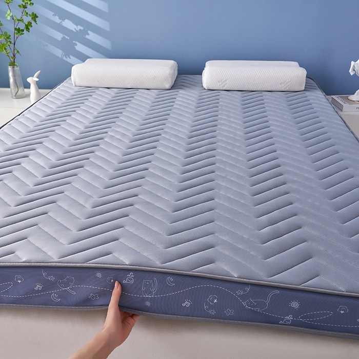 91家纺网 家纺一手货源 找家纺 合纵跨境工厂 2025新款17/25D记忆海绵床垫跨境外贸JIT一件代发TEMU亚马逊希音包过核价立体月亮款 立体月亮款-灰 5cm