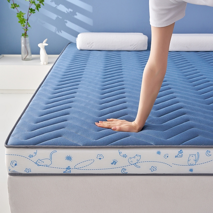 91家纺网 家纺一手货源 找家纺 合纵跨境工厂 2025新款17/25D记忆海绵床垫跨境外贸JIT一件代发TEMU亚马逊希音包过核价立体月亮款 立体月亮款-蓝 5cm