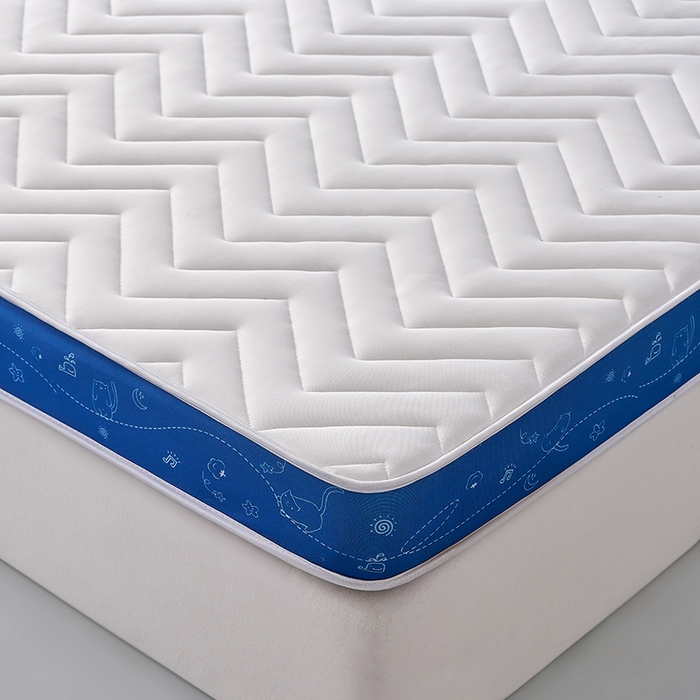 91家纺网 家纺一手货源 找家纺 合纵跨境工厂 2025新款17/25D记忆海绵床垫跨境外贸JIT一件代发TEMU亚马逊希音包过核价立体月亮款 立体月亮款-蓝边白 5cm