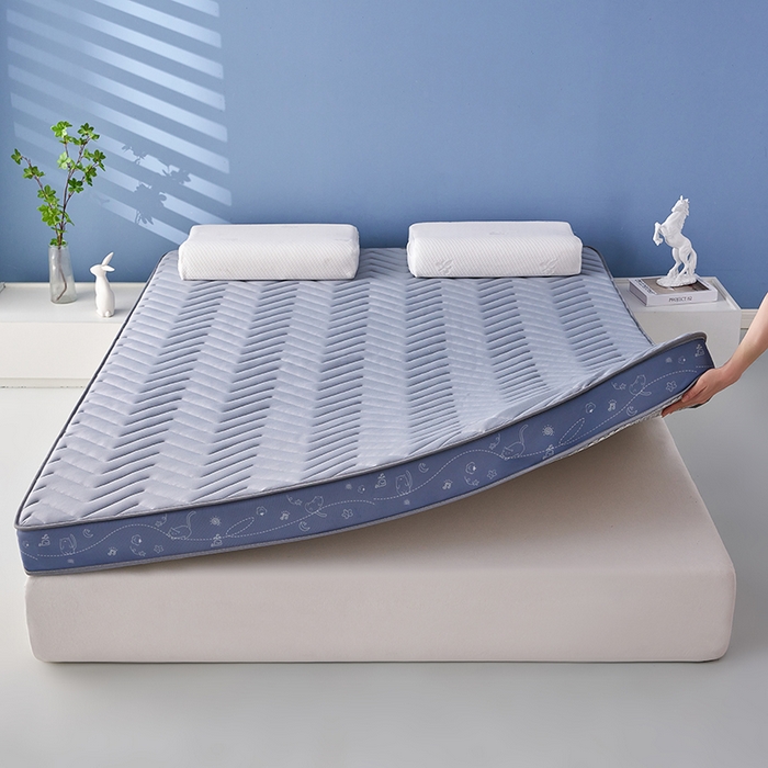 91家纺网 家纺一手货源 找家纺 合纵跨境工厂 2025新款17/25D记忆海绵床垫跨境外贸JIT一件代发TEMU亚马逊希音包过核价立体月亮款 立体月亮款-灰 9cm