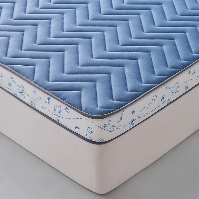 91家纺网 家纺一手货源 找家纺 合纵跨境工厂 2025新款17/25D记忆海绵床垫跨境外贸JIT一件代发TEMU亚马逊希音包过核价立体月亮款 立体月亮款-蓝 9cm