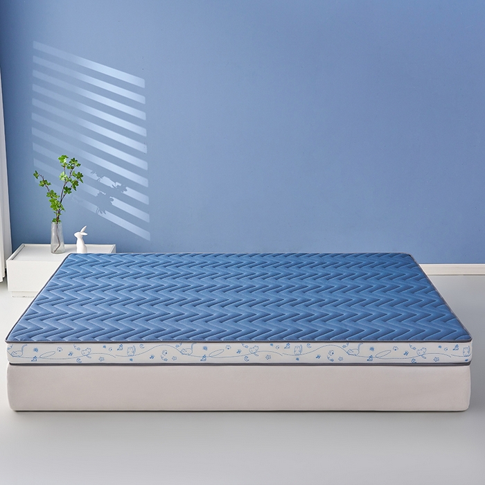 91家纺网 家纺一手货源 找家纺 合纵跨境工厂 2025新款17/25D记忆海绵床垫跨境外贸JIT一件代发TEMU亚马逊希音包过核价立体月亮款 立体月亮款-蓝 9cm