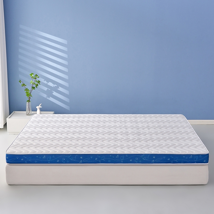 91家纺网 家纺一手货源 找家纺 合纵跨境工厂 2025新款17/25D记忆海绵床垫跨境外贸JIT一件代发TEMU亚马逊希音包过核价立体月亮款 立体月亮款-蓝边白 9cm