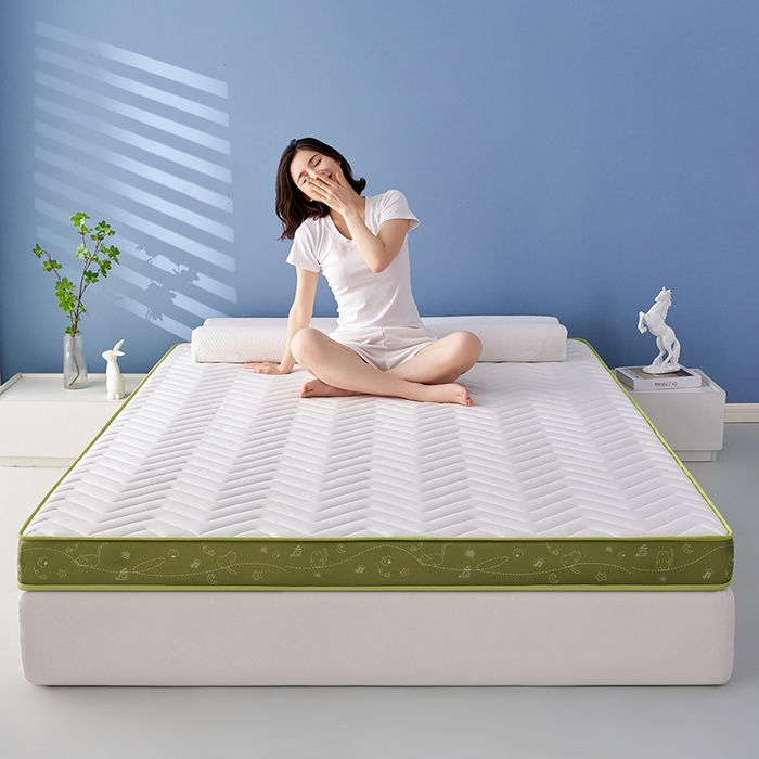 91家纺网 家纺一手货源 找家纺 合纵跨境工厂 2025新款17/25D记忆海绵床垫跨境外贸JIT一件代发TEMU亚马逊希音包过核价立体月亮款 立体月亮款-绿边白 9cm