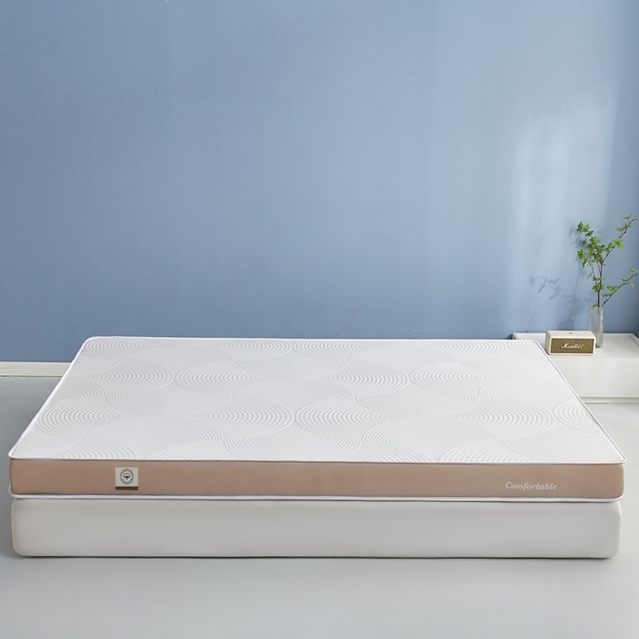 91家纺网 家纺一手货源 找家纺 合纵跨境工厂 2025新款17/25D记忆海绵床垫跨境外贸JIT一件代发TEMU亚马逊希音包过核价立体水波纹 立体水波纹针织咖边白