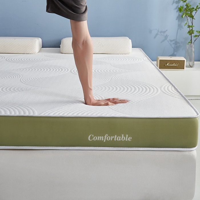 91家纺网 家纺一手货源 找家纺 合纵跨境工厂 2025新款17/25D记忆海绵床垫跨境外贸JIT一件代发TEMU亚马逊希音包过核价立体水波纹 立体水波纹针织绿边白