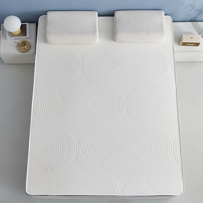 91家纺网 家纺一手货源 找家纺 合纵跨境工厂 2025新款17/25D记忆海绵床垫跨境外贸JIT一件代发TEMU亚马逊希音包过核价立体水波纹 立体水波纹针织绿边白