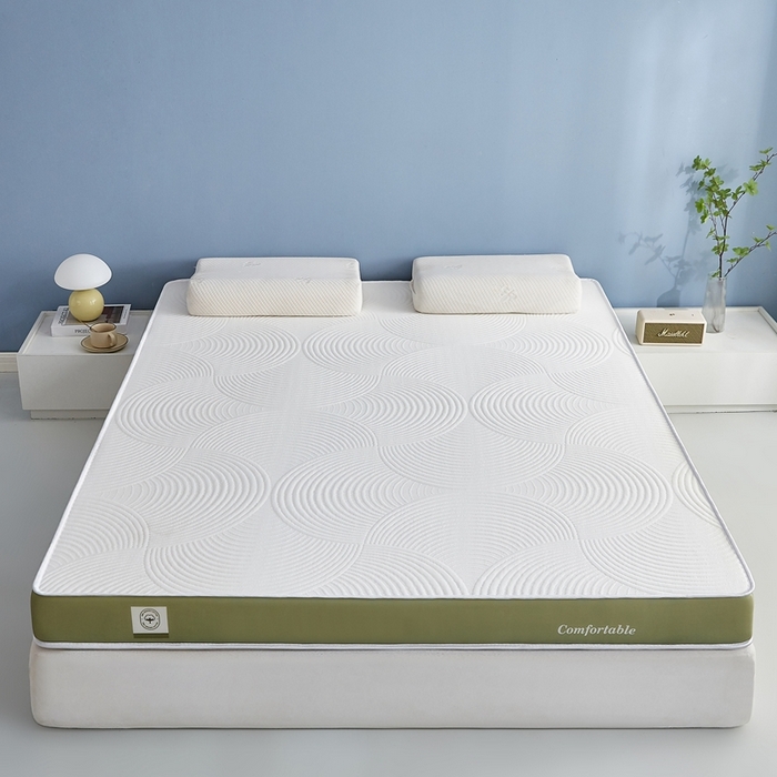 91家纺网 家纺一手货源 找家纺 合纵跨境工厂 2025新款17/25D记忆海绵床垫跨境外贸JIT一件代发TEMU亚马逊希音包过核价立体水波纹 立体水波纹针织绿边白