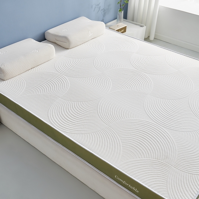 91家纺网 家纺一手货源 找家纺 合纵跨境工厂 2025新款17/25D记忆海绵床垫跨境外贸JIT一件代发TEMU亚马逊希音包过核价立体水波纹 立体水波纹针织绿边白