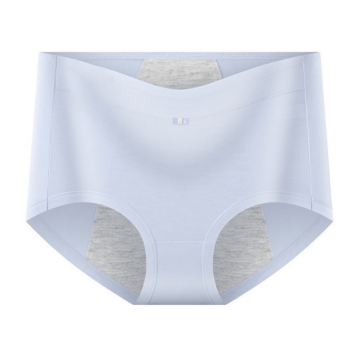 91家纺网 家纺一手货源 找家纺 良品汇馆 2025新款日式无印女士莫代尔高腰棉质内裤纯色生理期内裤经期高腰内裤放侧漏三角 新款莫代尔-蓝色