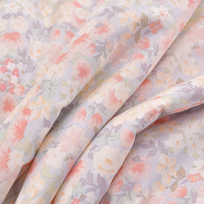 91家纺网 家纺一手货源 找家纺 绘萱家居 2025新款100%全棉双层纱花边床裙款夏被四件套