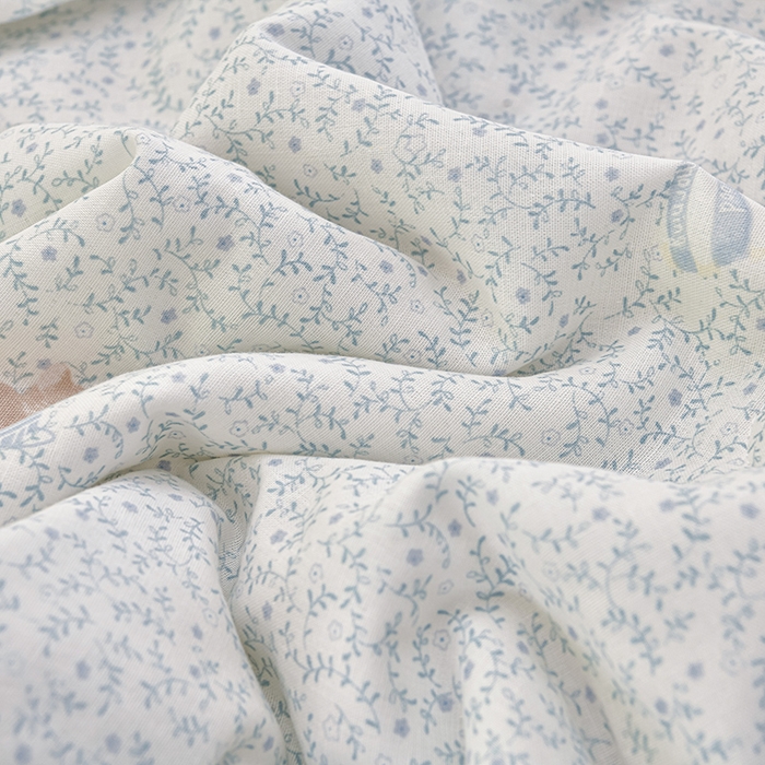 91家纺网 家纺一手货源 找家纺 绘萱家居 2025新款100%全棉双层纱花边床裙款夏被四件套